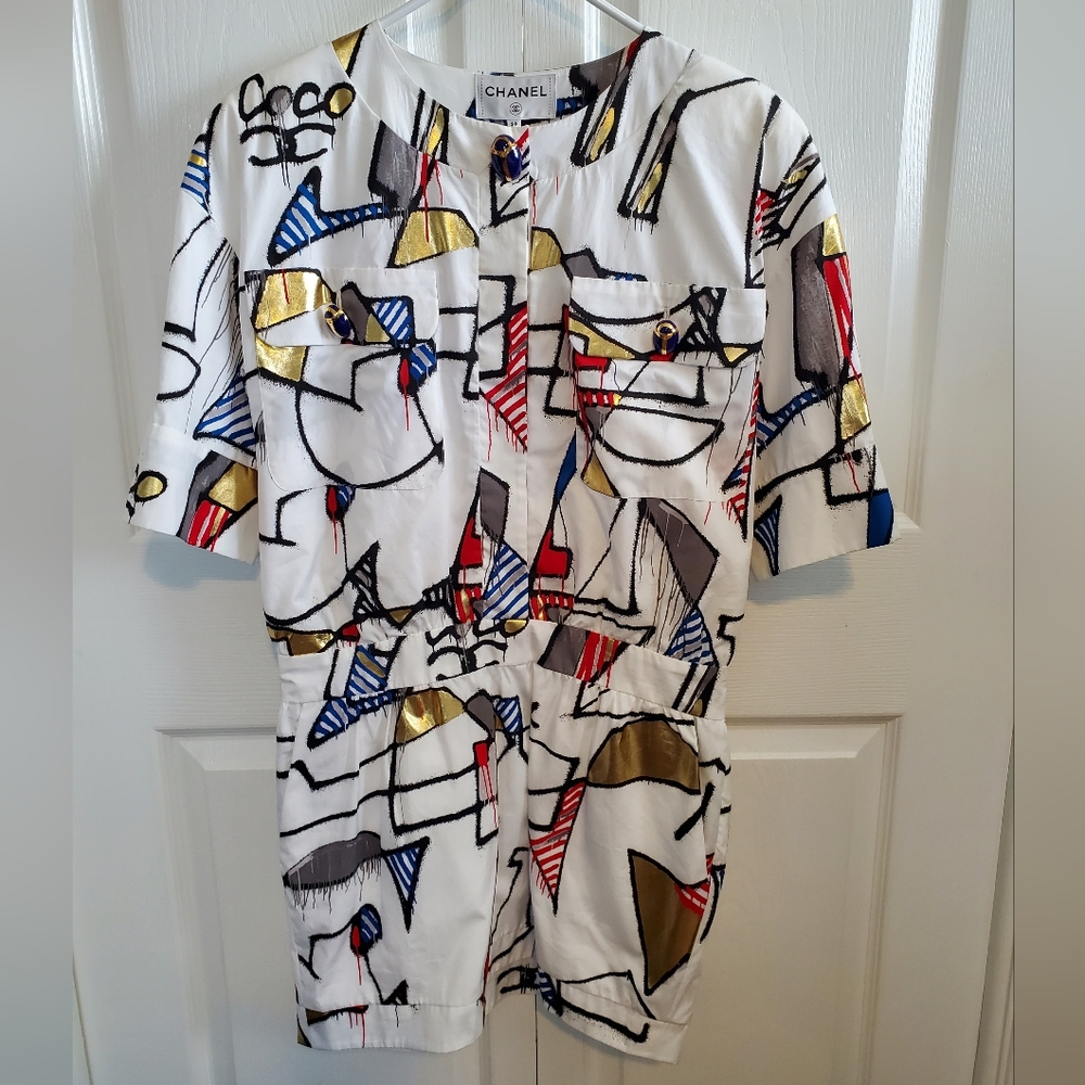 CHANEL Look 64 Egypt Collection colorful dress. Size 38. NEVER WORN - Picture 2 of 5